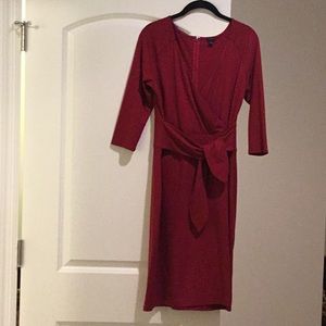 Ann Taylor red wrap dress-sz 6, only worn twice